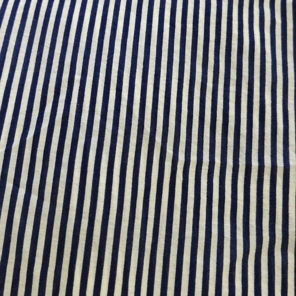 J Crew Blue Stripe Top Women Size 6 Long Sleeve Tie Neckline Nautical Semi-sheer - Picture 9 of 9